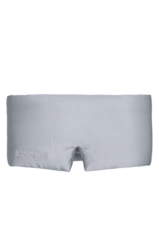 Moonlit silver large mulberry silk cocoon fit sleep mask