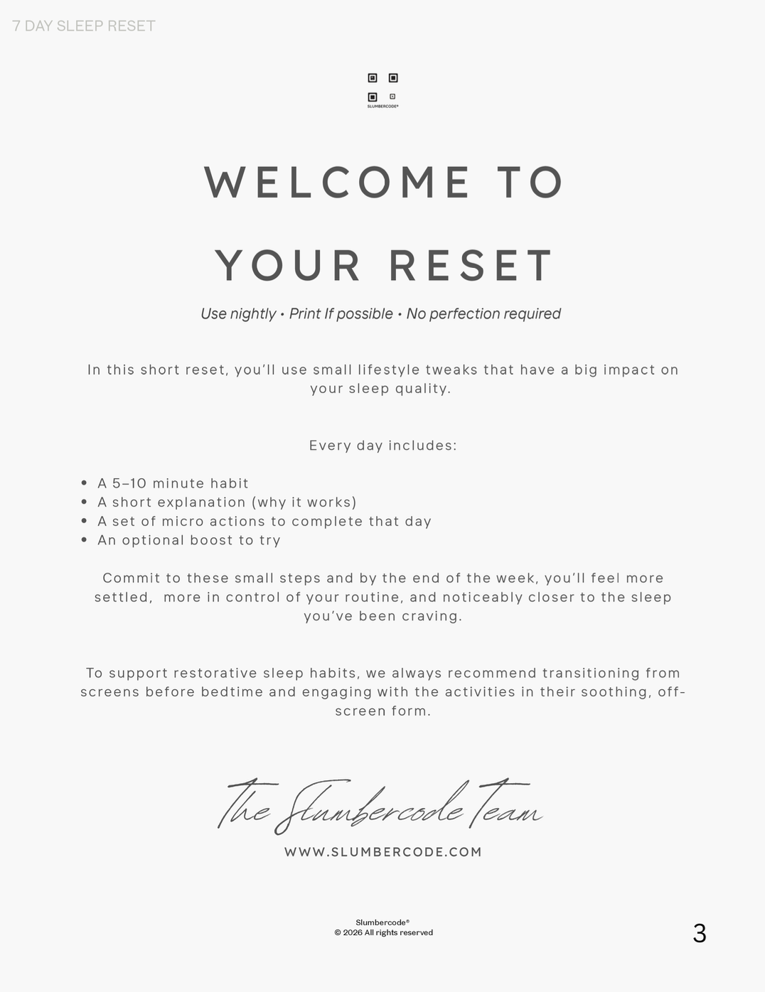 Free 7-Day Sleep Reset