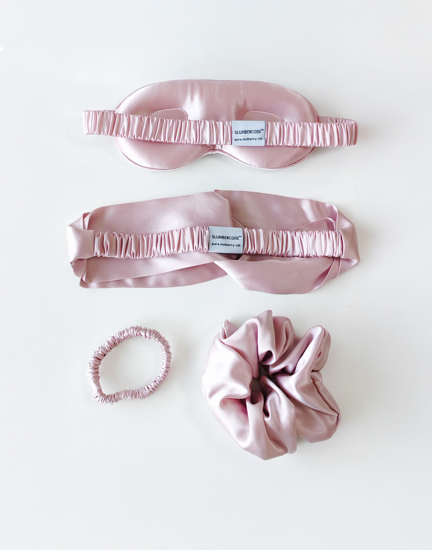 Signature Slumber Essential Silk Set - Dusky Pink